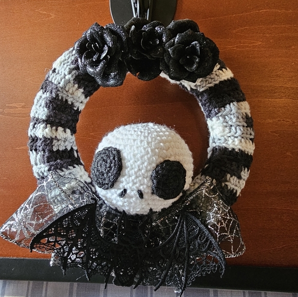 Hand Crafted Accents Crocheted Jack Skellington Wreath Poshmark